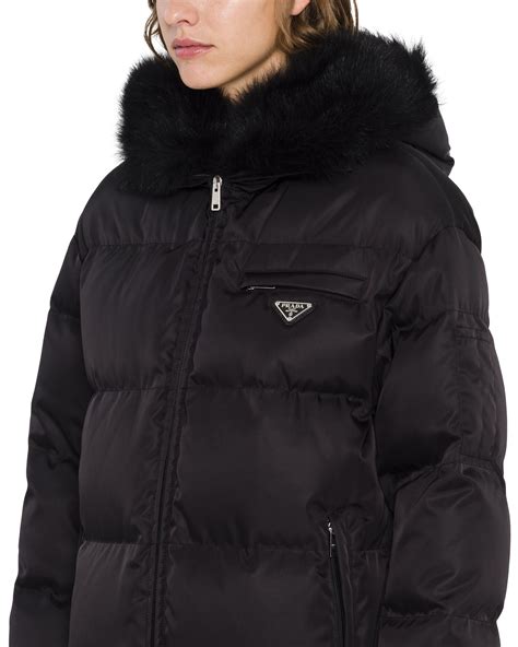 prada down jacket women's|Prada re nylon puffer jacket.